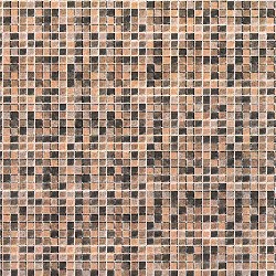 wallpaper - mozaique tile - beige braun miniature 1:12