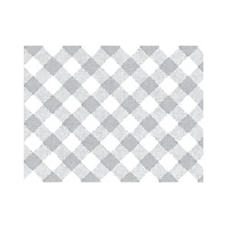 wallpaper imp. vichy diago white brown miniature 1:12, Wall