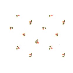 wallpaper imp. small cherries beige background miniature 1:12