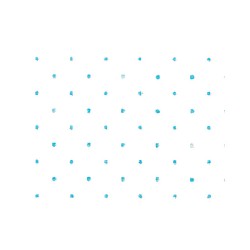 white printed wallpaper with sky blue dots miniature 1:12, Wall