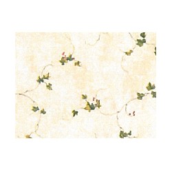 beige printed wallpaper with blue flowers miniature 1:12