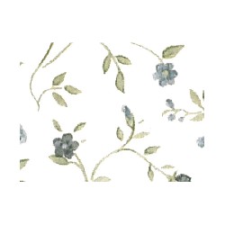 blue flower foliage print wallpaper miniature 1:12