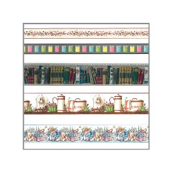 puppy friezes, book, kitchen, flowers, coil miniature 1:12, Wall