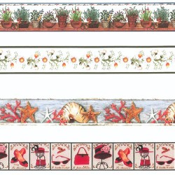 friezes flowerpot, flowers, sea, shopping for dollhouses 1:12