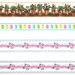 friezes flowerpots, coils, flowers for dollhouses 1:12