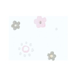 wallpaper white with grey and pink deco miniature 1:12, Wall