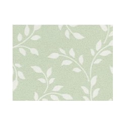 wall paper green with white flowers miniature 1:12, Wall