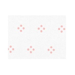 white wallpaper pink points miniature 1:12, Wall