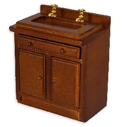 kitchen element sink, walnut miniature 1:12, Furniture
