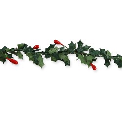 garland of hollies, red berries 1.2m 1:12