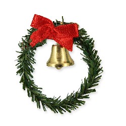 x'mas decoration with bell miniature 1:12, Christmas