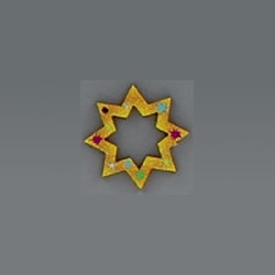 mini item wood open star miniature 1:12, Christmas