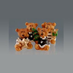 santa claud bear miniature 1:12, Christmas