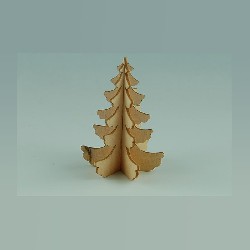 wooden fir tree 4.5cm miniature 1:12