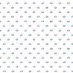 blue flowers wallpaper miniature 1:12