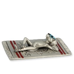 dog in the sun, pewter miniature 1:12, Miniatures