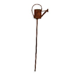 metal watering can rusted with rod miniature 1:12