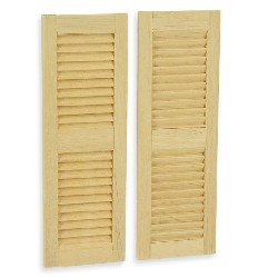 pair of small louvered shutters miniature 1:12, Accessories for dollhouses