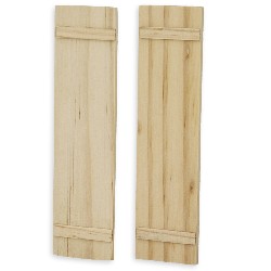 pair of large shutters smooth surface for dollhouses 1:12