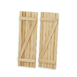 2 small shutters z design for dollhouses 1:12