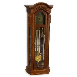 corner grandfather clock walnut miniature 1:12, Collectable furniture (Trianon)