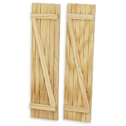 2 large shutters z design for dollhouses 1:12