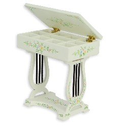 sewing table ivory lowers miniature 1:12, Collectable furniture (Trianon)