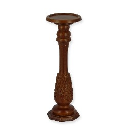 low flower stand walnut  Trianon collectible furniture 1:12