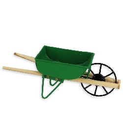metal wheelbarrow green 1:12