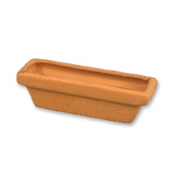 terra cotta flower pot empty miniature 1:12, Garden