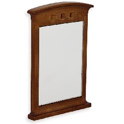 arched mirror walnut miniature furniture 1:12