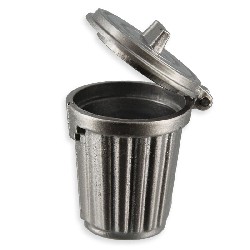 trash can w/opening lid miniature 1:12, Miniatures