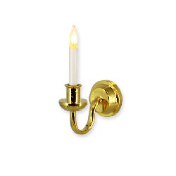 12v wall lamp clip candle 2mm miniature 1:12, Electricity and Lamps 12V