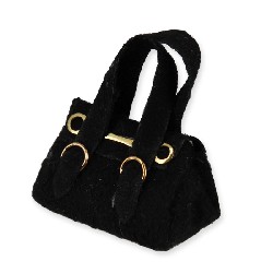 handbag black miniature 1:12, Miniatures