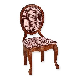 chair l-xv violet fabric cherrywood miniature 1:12, Furniture