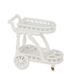 rolling sideboard white miniature 1:12, Collectable furniture (Trianon)