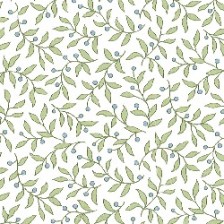 wallpaper green leaves and blue berries miniature 1:12