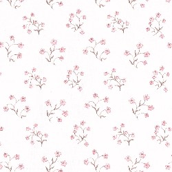 wallpaper pink flowers and pale pink background miniature 1:12