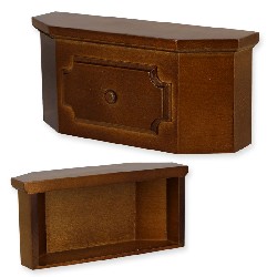 counter walnut miniature 1:12