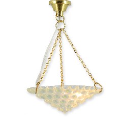 12v hanging lamp clip brass pattern basin miniature 1:12, Electricity and Lamps 12V
