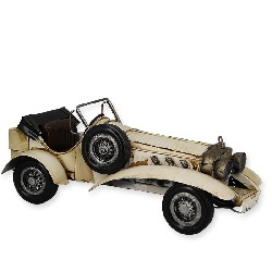 white convertible vintage car miniature 1:12