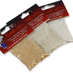 pack of 3 bags of white, beige and brown sand miniature 1:12