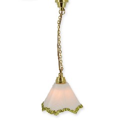 12v hanging lamp clip brass hexagonal miniature 1:12, Electricity and Lamps 12V