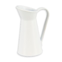 white metal water jug miniature 1:12
