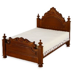 bed louis philippe walnut miniature 1:12 trianon, Collectable furniture (Trianon)