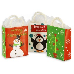 3 x'mas gift bags ass. miniature 1:12