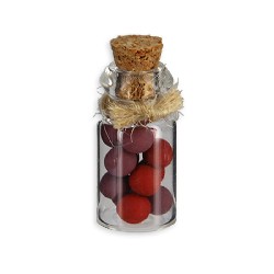 jar of preserved fruit, cherry and  plums Miniature 1:12