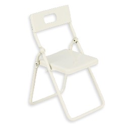 folding hair metal white miniature furniture 1:12