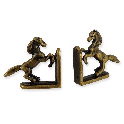 horse book ends antique 2pc Miniature 1:12