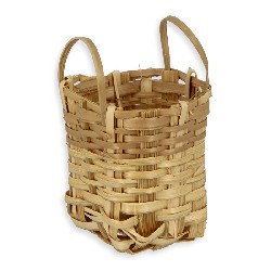 deep basket w/2 handles 3cm miniature 1:12, Miniatures
